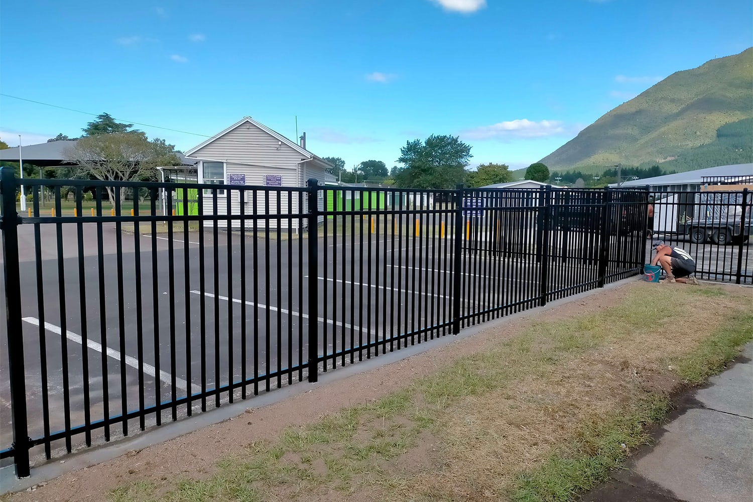 school panel fence