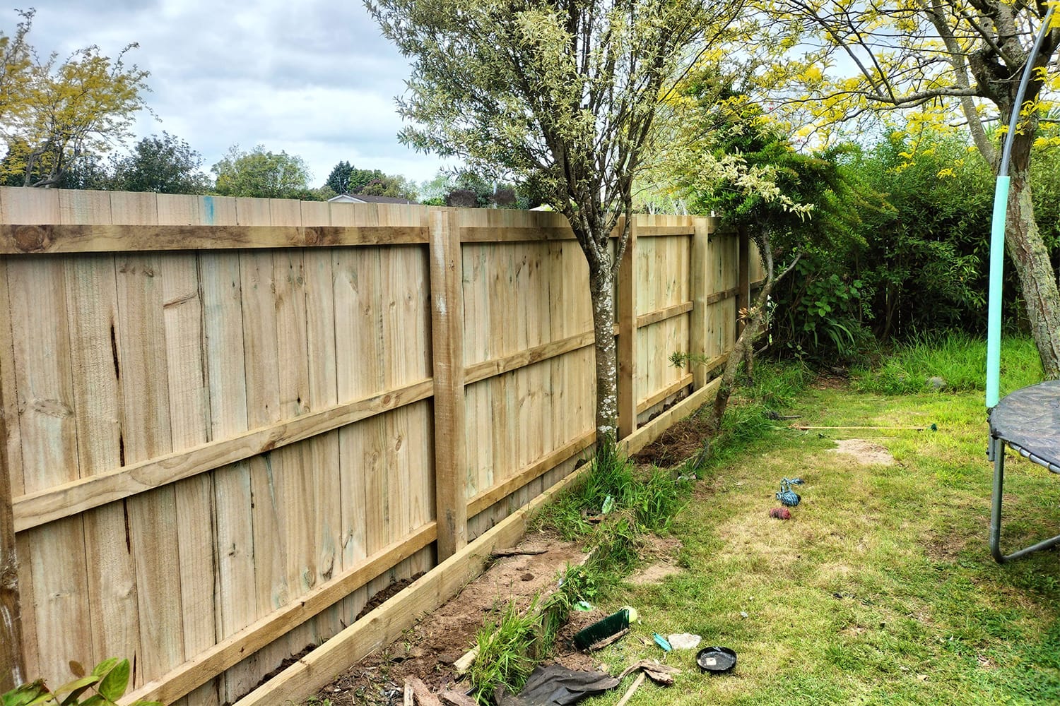 timber paling fence